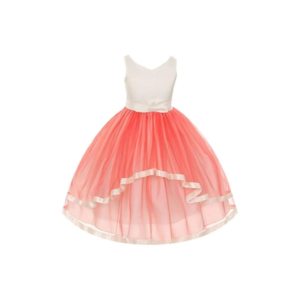 Girls' Lime Green Ruched Pick-Up Ballgown with Pearl-Embellished Bodice