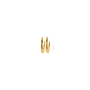 Dainty Gold-Plated Twin-Line Slender Hoop Earrings