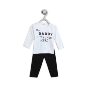 Infant & Toddler "My Daddy Is My Super Hero" Long-Sleeve Shirt and Pants Lounge Set