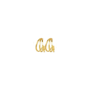 Avant-Garde Gold-Tone Triple-Layered Open Hoop Earrings