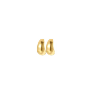 Elegant Tapered Gold-Tone D-Hoop Clicker Earrings