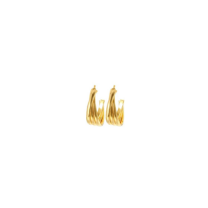 Contemporary Gold-Plated Multi-Strand Tapered Statement Hoops