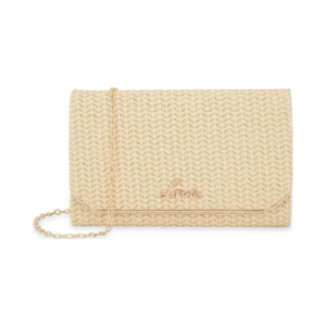 Lavie Gold Glitter Chevron Textured Envelope Clutch Bag