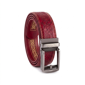 Urban Forest Men's Vintage Tan Leather Casual Belt with Antique Brass Buckle