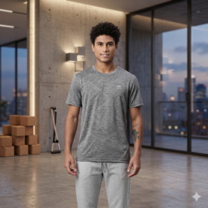 Men’s Classic Black Cotton Crew-Neck Regular Fit T-Shirt