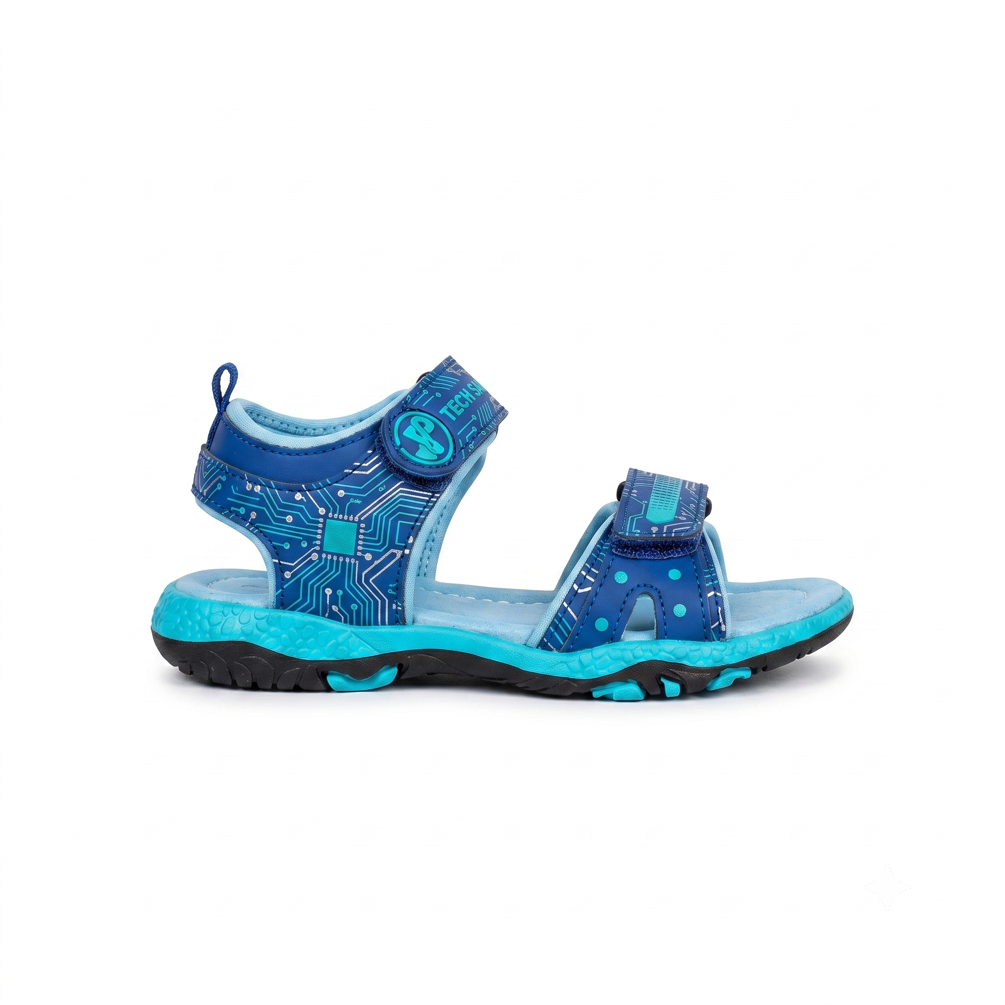 Girls' Navy Blue Canvas Mary Jane Sneakers with Tropical Flamingo Print